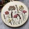 Harimau 3 Pack Embroidery Kit for Beginners , Floral Plant Pattern,Cross Stitch Kits Set , Including Stamped Embroidery Cloth with 3 Embroidery Hoops, Color Threads and Tools (Flower)
